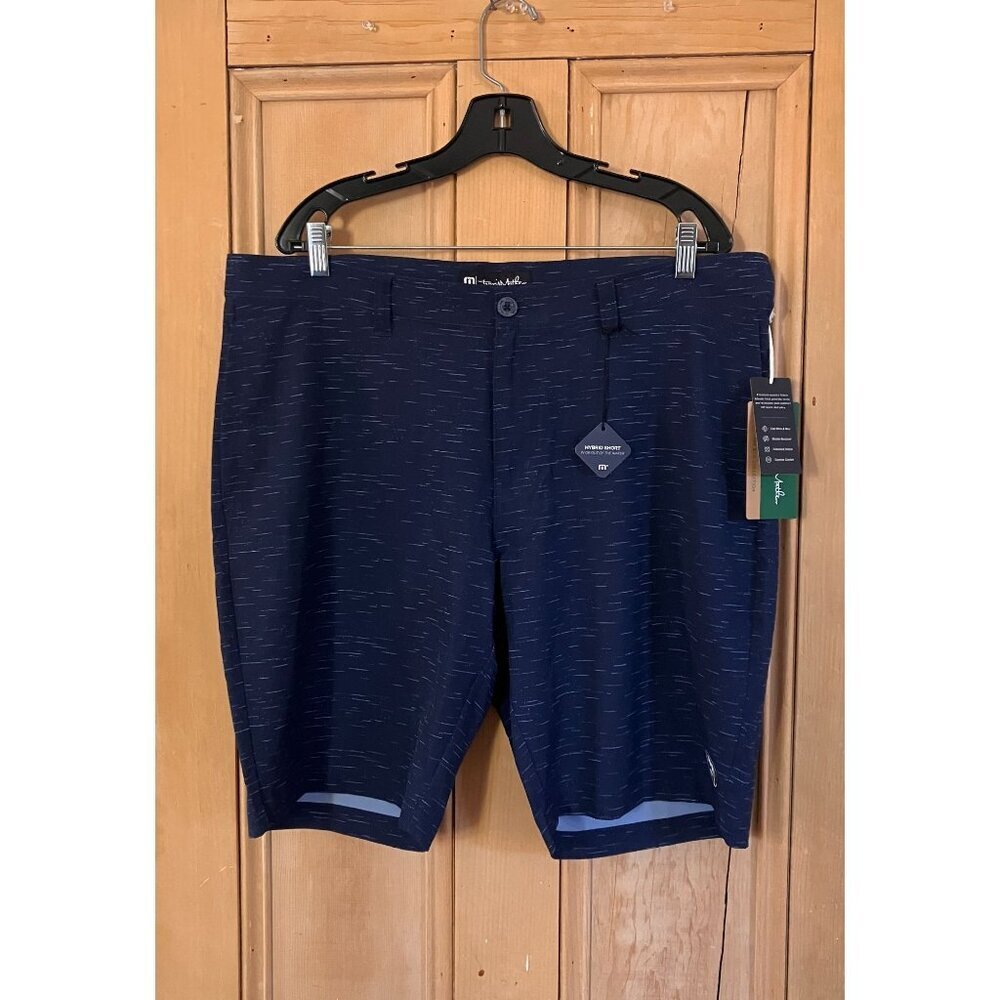 Travis Mathew Mens Hybrid Short Dress Blues Golf Shorts Size 38 Blue Navy SP NWT